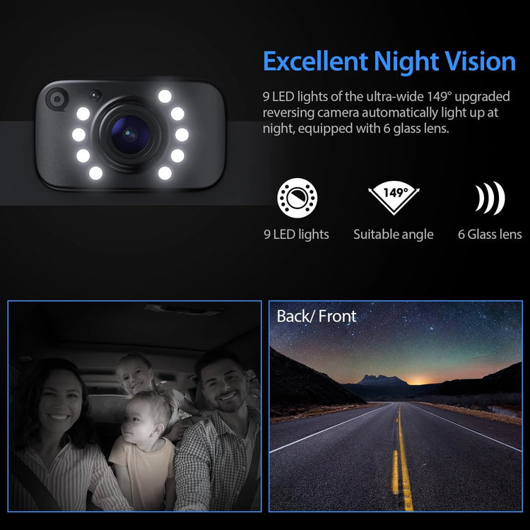7" 1080P Wired Backup Camera System