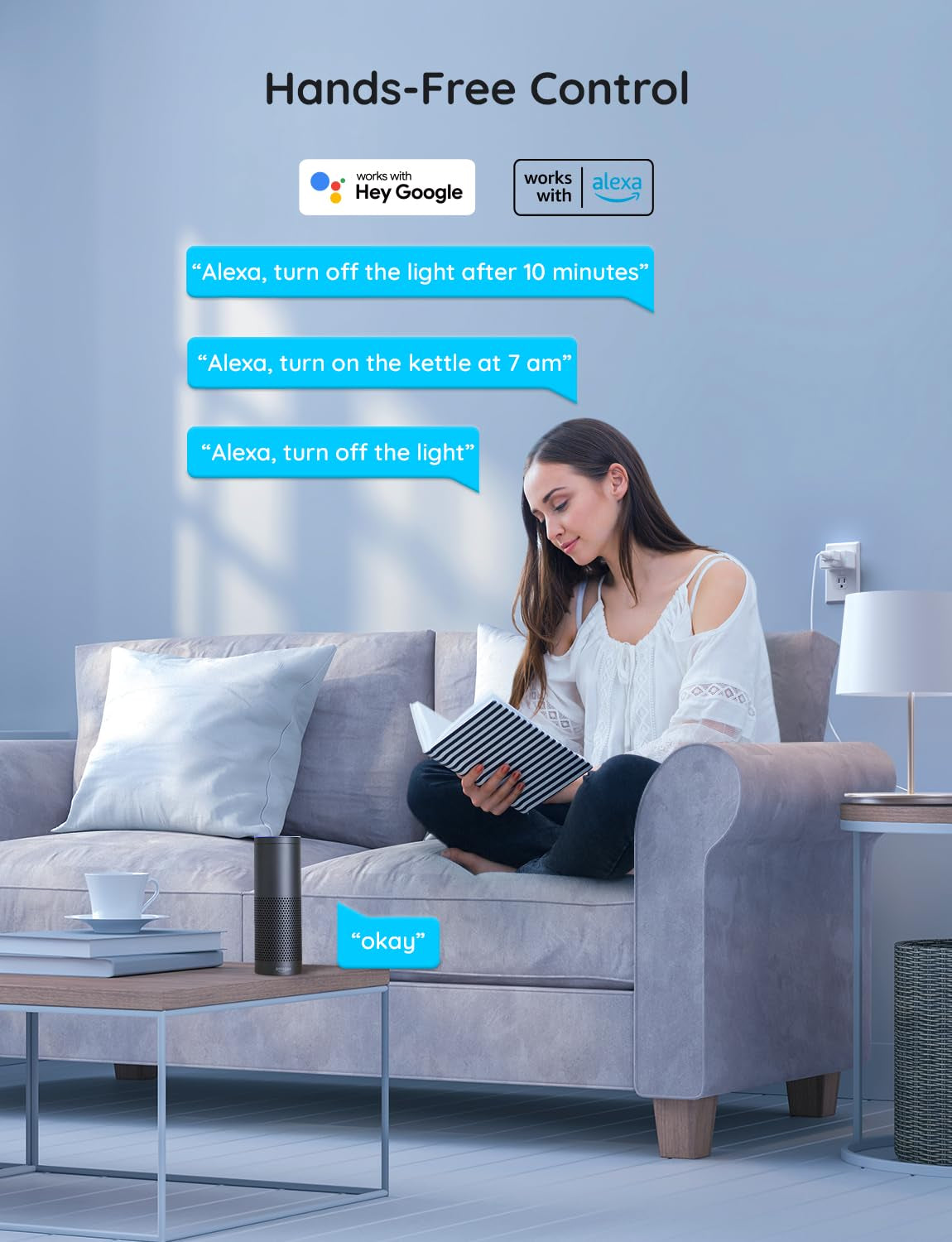 Smart Plug 15A - 4 Pack WiFi and Bluetooth Outlets Compatible with Alexa and Google Assistant, Remote Control via Home App, Multiple Timer Support, No Hub Required, ETL & FCC Certified