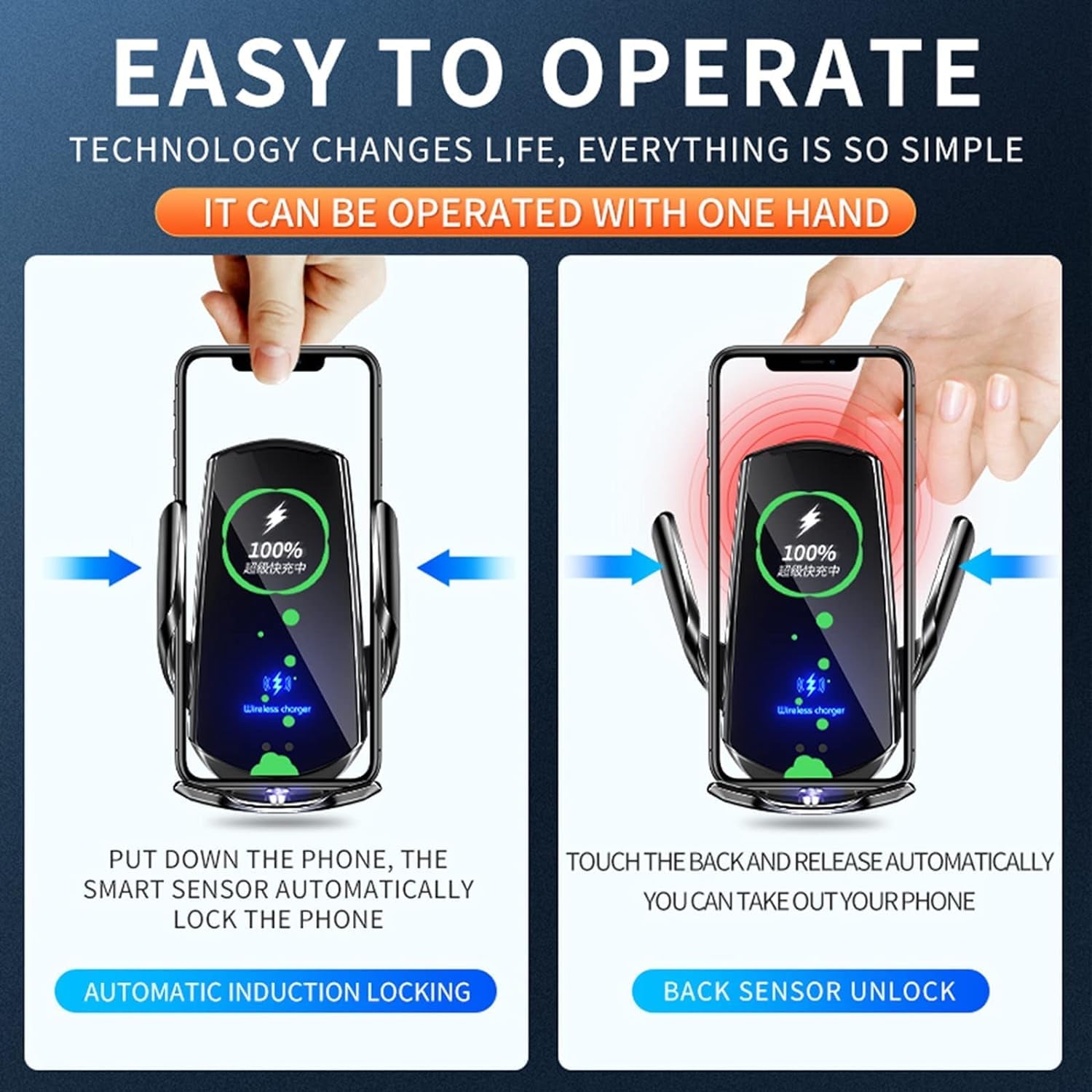 15W Wireless Car Charger Mount