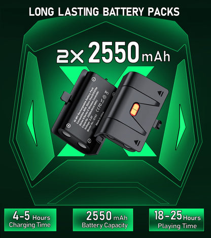 Xbox Controller Charging Station with 2 Battery Packs