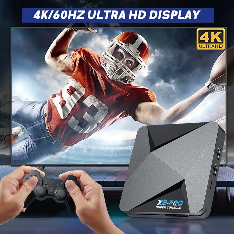 X2 Pro Retro Gaming Console – 37,000+ Games, 4K & 2 Gamepads