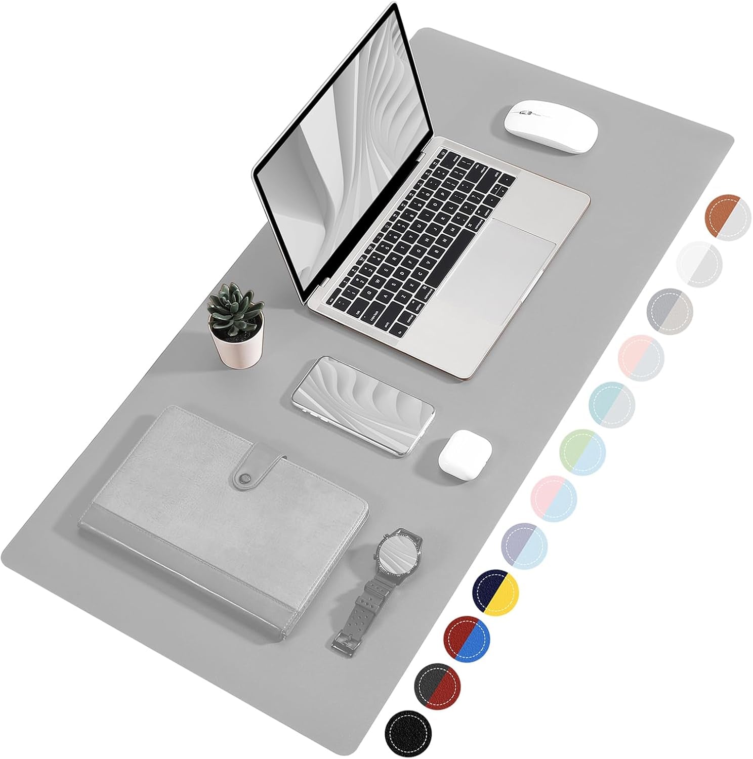 Premium Dual-Sided Leather Desk Pad – Waterproof Office Desk Mat for Keyboard & Mouse