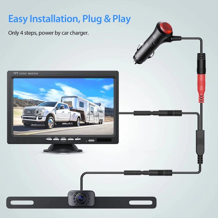 7" 1080P Wired Backup Camera System