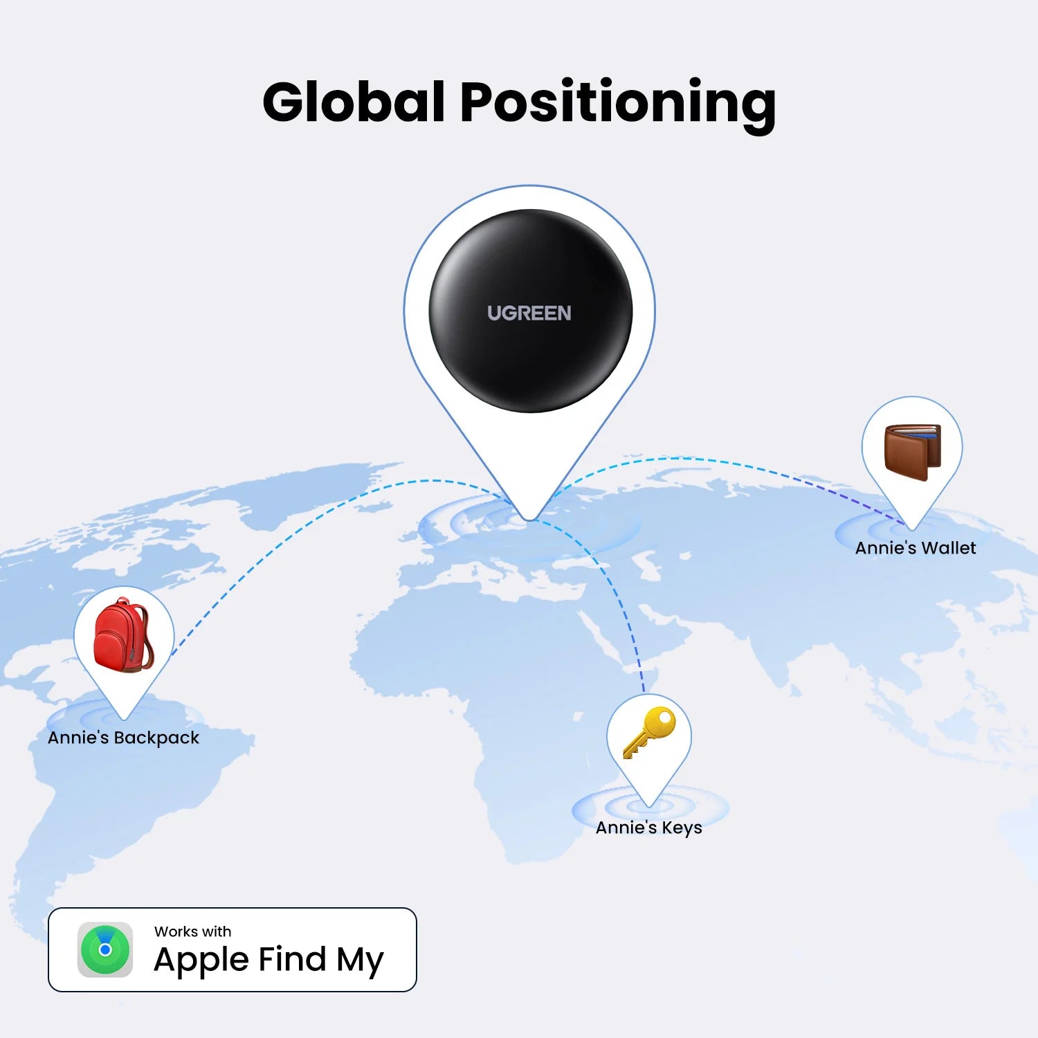 Smart Bluetooth Tracker for Apple Find My
