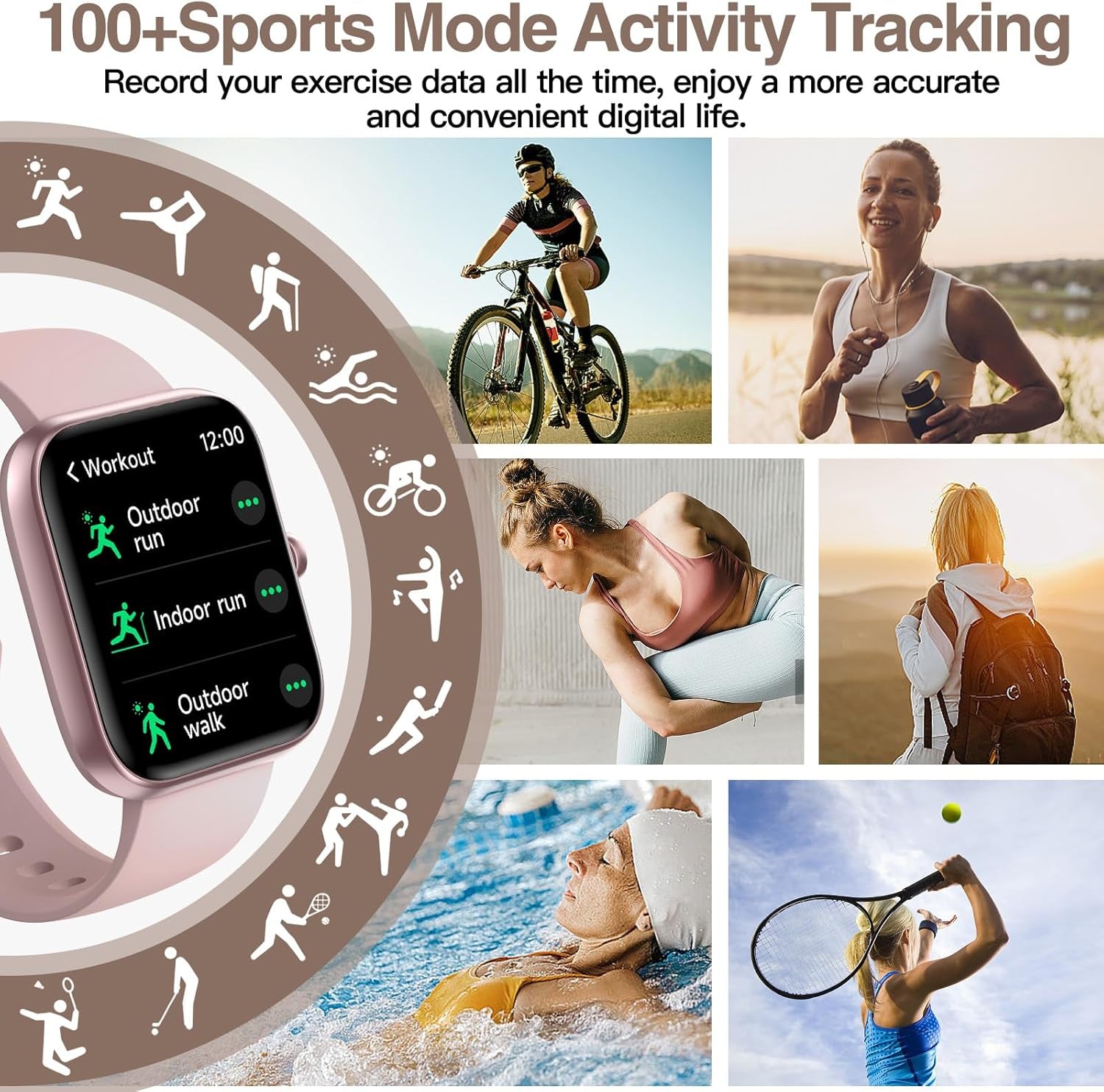 1.83″ Alexa Bluetooth Calling Smartwatch