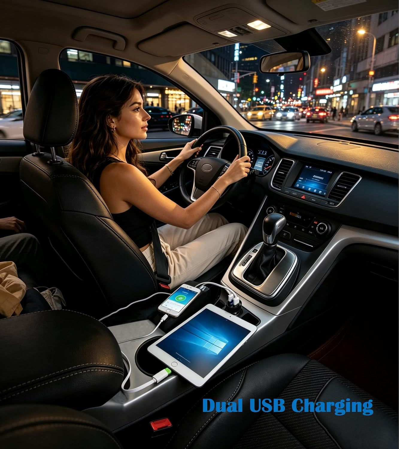Dual USB Car Charger with Voltage Meter