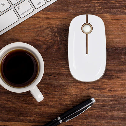 Wireless Slim Mouse – Quiet 2.4GHz USB Optical Mouse for Laptop, PC & Mac