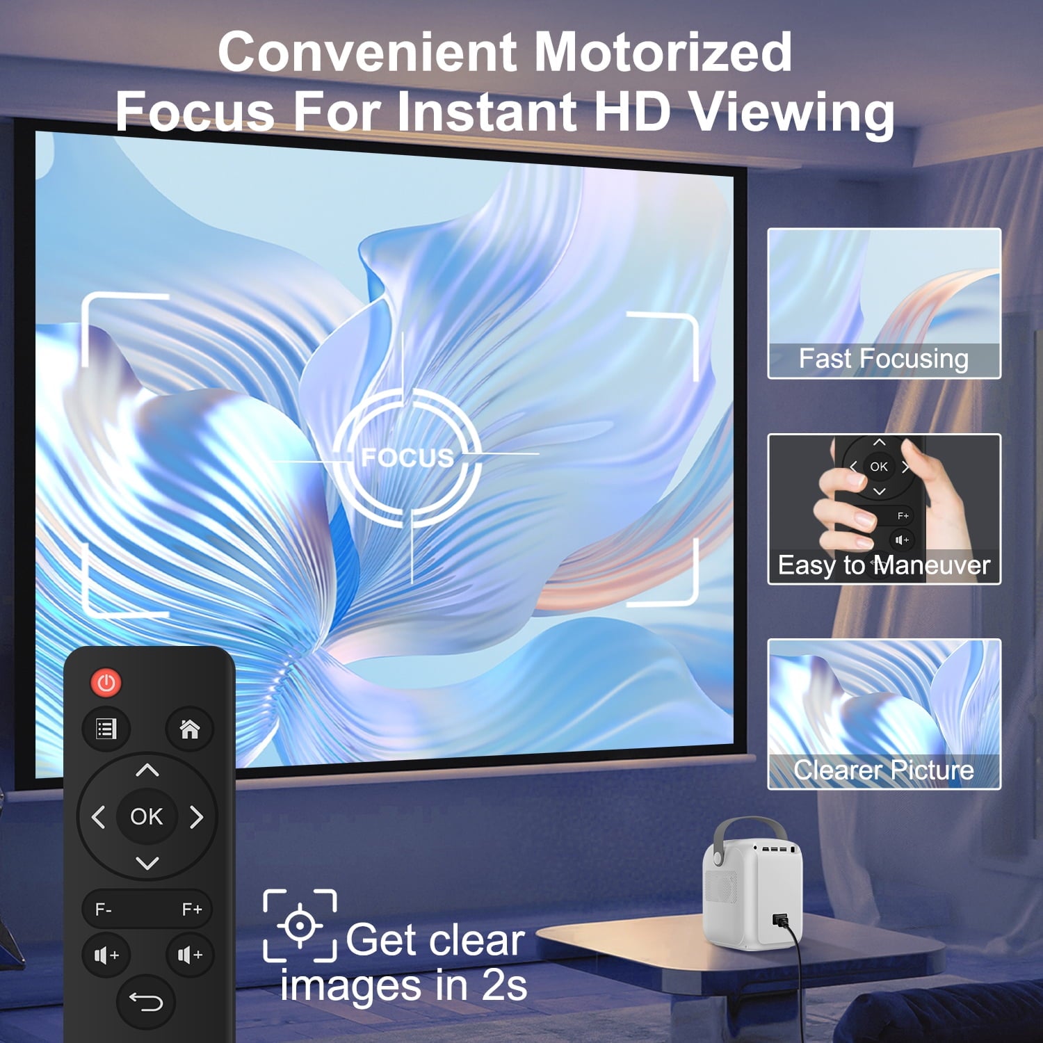 Smart WiFi & Bluetooth HD Projector