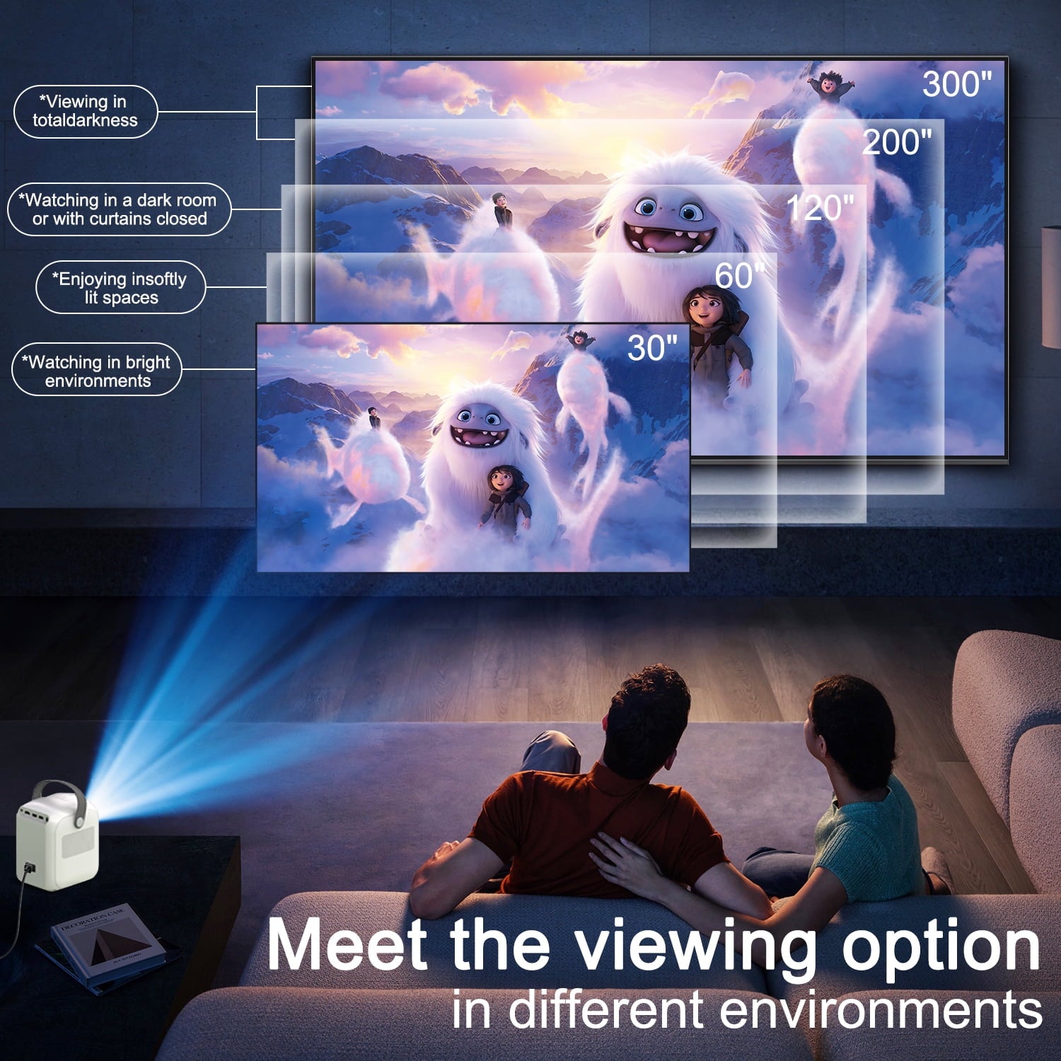 Smart WiFi & Bluetooth HD Projector