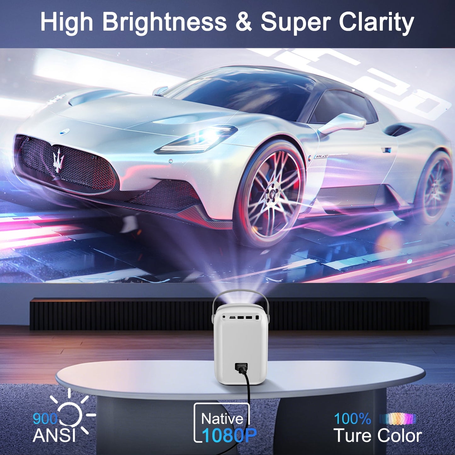 Smart WiFi & Bluetooth HD Projector