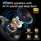 Wireless Over-Ear Headphones with Hybrid ANC – 50 dB Noise Reduction, 120-Hour Battery, 6-Mic ENC, Spatial Audio and Foldable Design