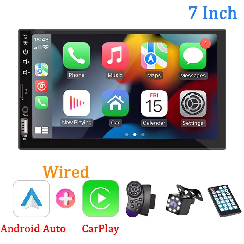 7" CarPlay Android Auto Touch Screen Car Radio