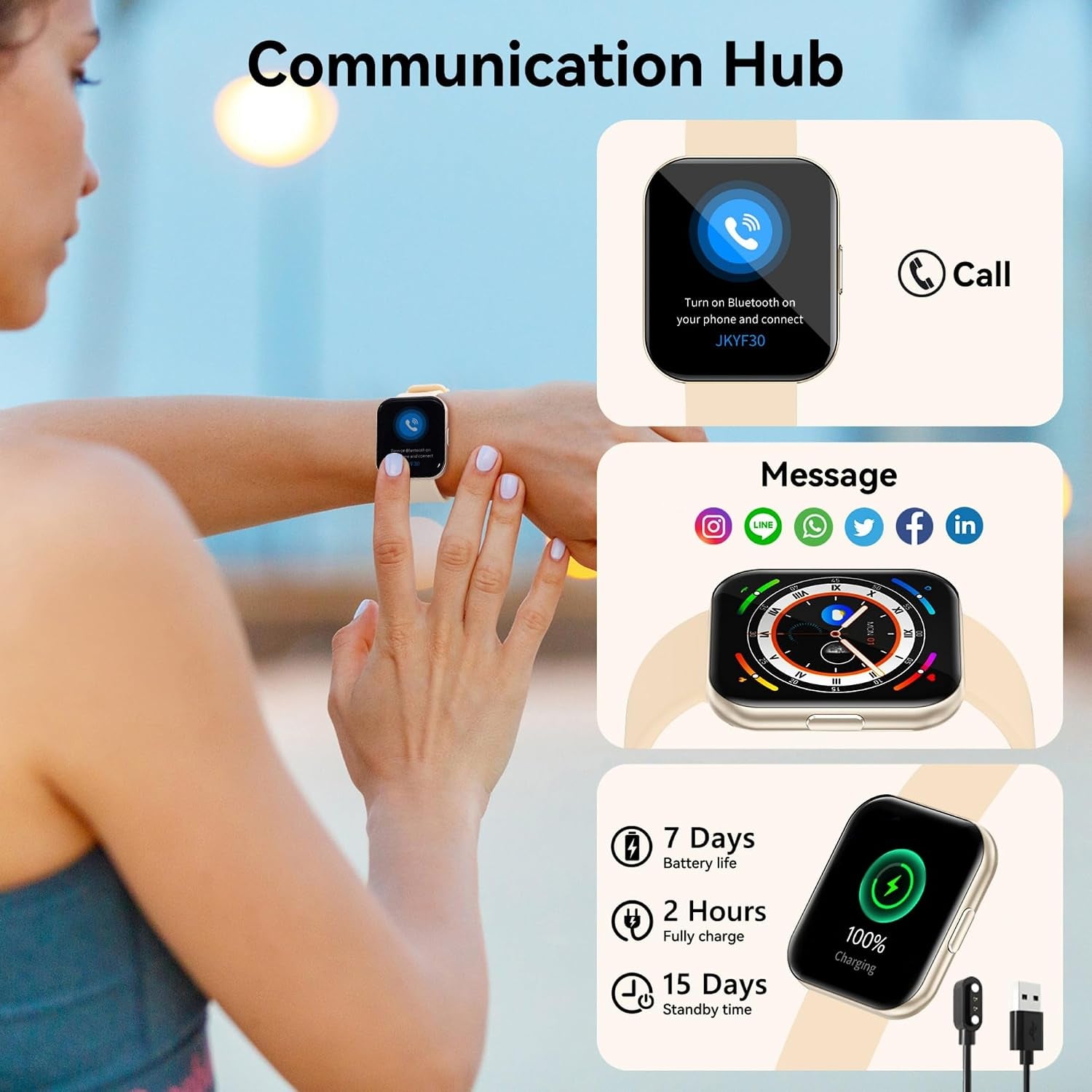 Ultra-Thin 1.85″ AMOLED Smartwatch for Women