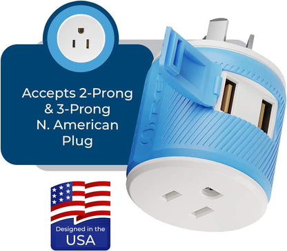 Australia, New Zealand & China Travel Plug Adapter | Type I, Dual USB